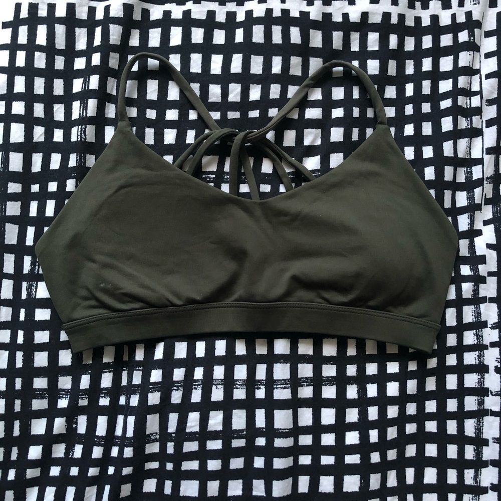 Olive green sports bra
